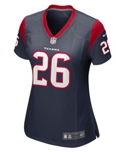 Alternative view of Devin Singletary Houston Texans Nike Women's Team Game Jersey - Navy