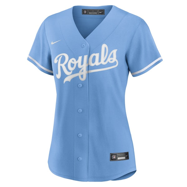 Kansas City Royals Nike Women's Alternate Replica Team Logo Jersey - Light Blue - Image 2