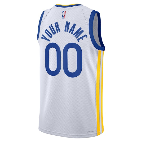 Golden State Warriors Nike Unisex Swingman Custom Jersey White - Association Edition - Image 3