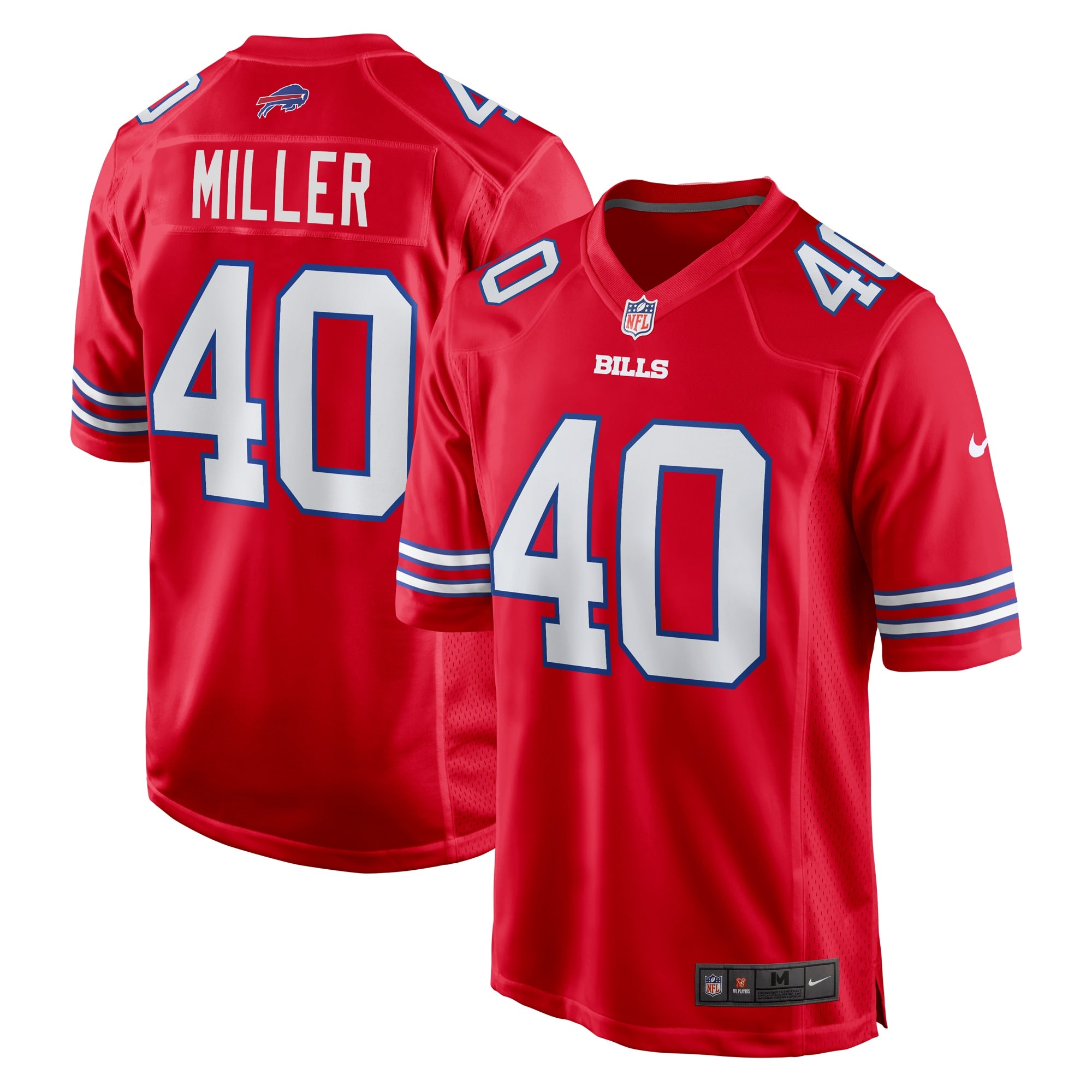 Von Miller Buffalo Bills Nike Game Jersey - Royal/Red - Image 5