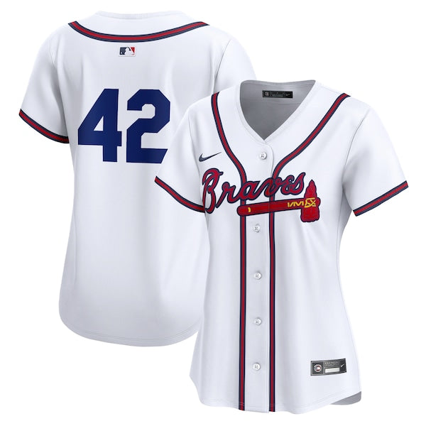 Atlanta Braves Nike Women's 2024 Jackie Robinson Day Home Limited Jersey?ยจC White