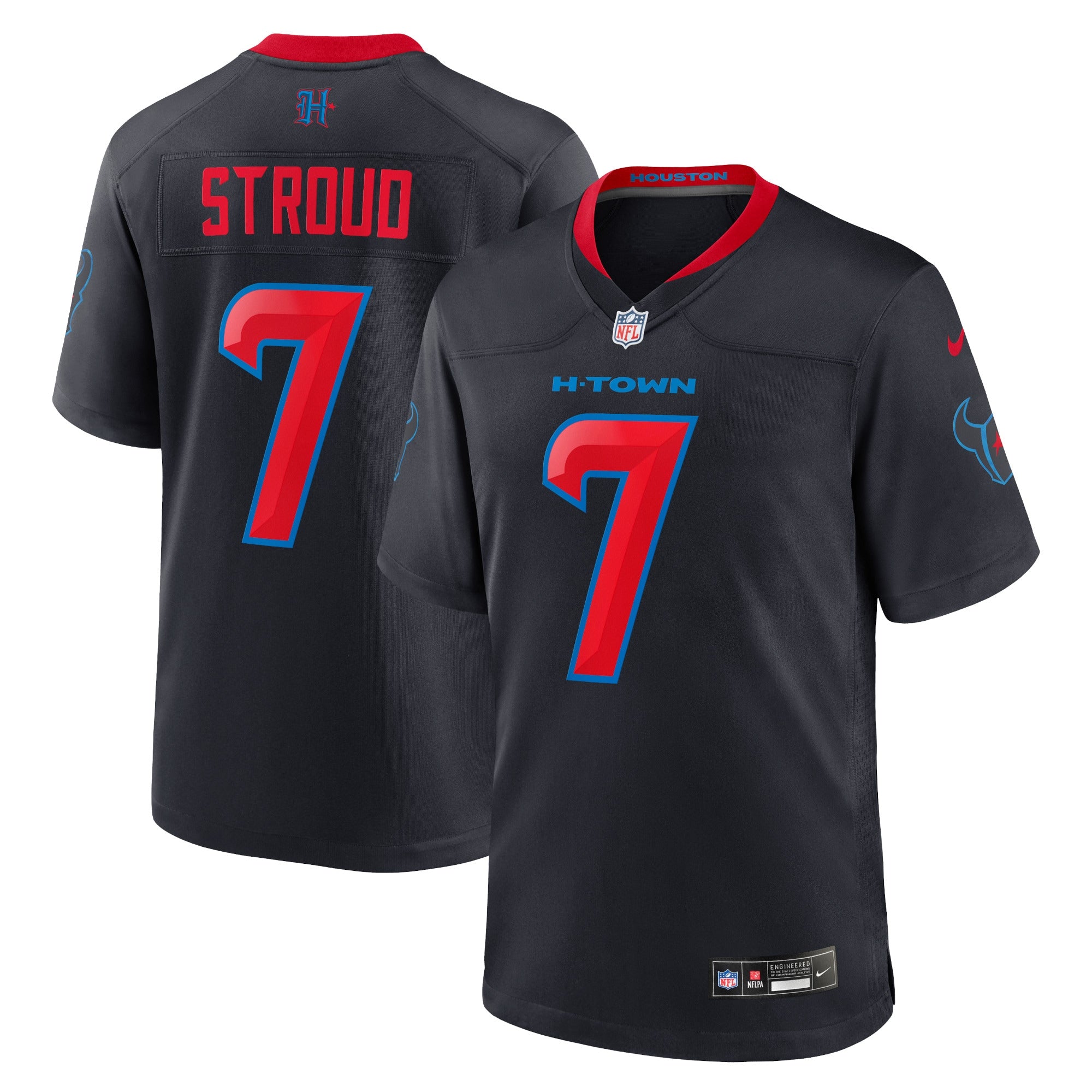 C.J. Stroud Houston Texans Nike Alternate Game Jersey - Red/Navy/White - Image 5