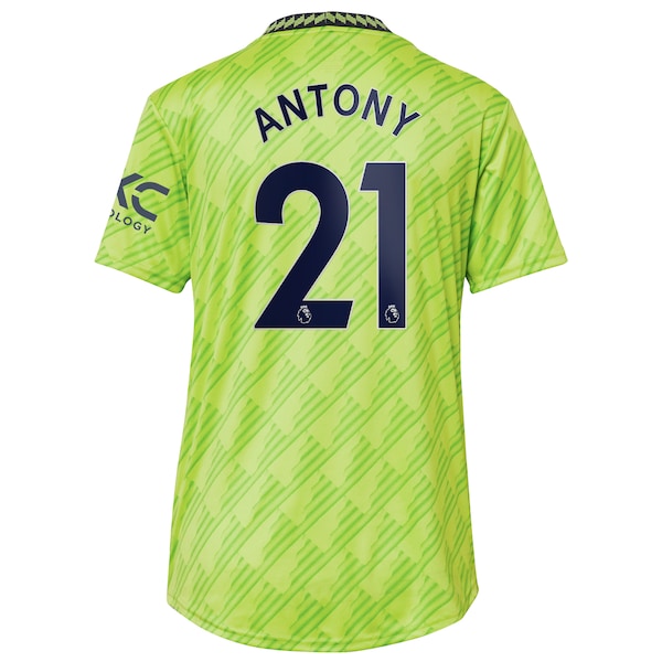 Antony Manchester United adidas Women's 2022/23 Third Replica Player Jersey - Neon Green - Image 3