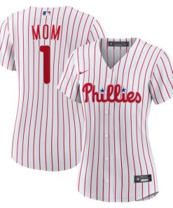 Philadelphia Phillies Nike Women's #1 Mom Home Replica Jersey - White