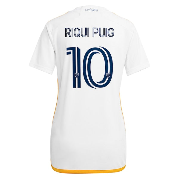 Riqui Puig LA Galaxy adidas Women's 2024 Angeleno Kit Replica Player Jersey - White/Green - Image 6