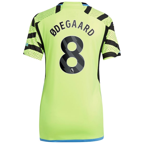Martin Odegaard Arsenal adidas Women's 2023/24 Away Replica Player Jersey - Yellow/Green/Red - Image 4