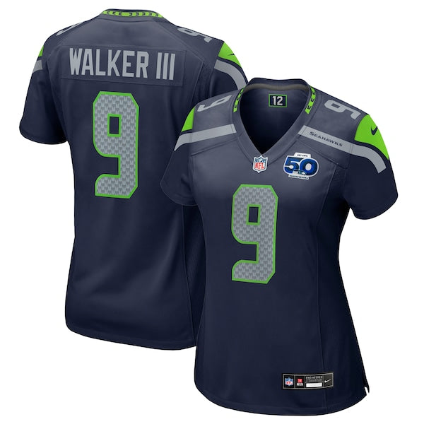 Kenneth Walker III Seattle Seahawks Nike Women's 50th Season Game Jersey - College Navy/Royal - Image 2