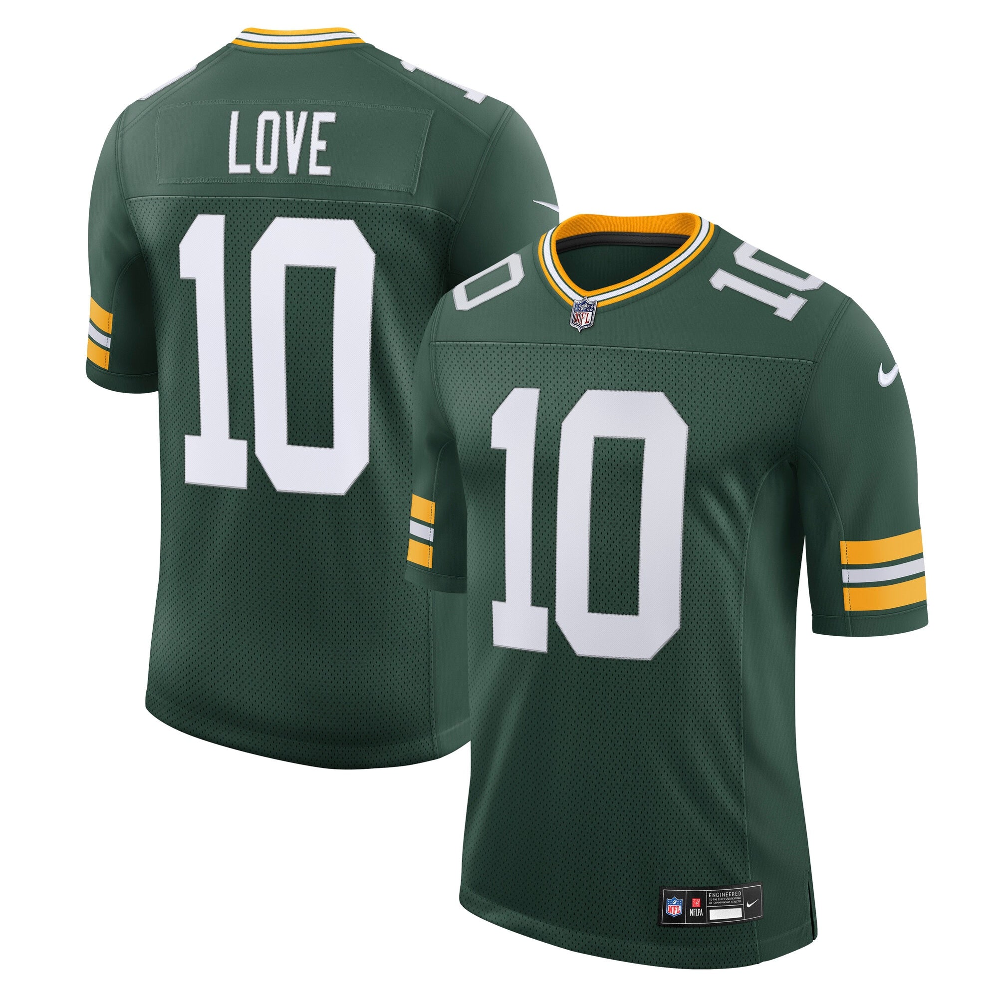 Jordan Love Green Bay Packers Nike Vapor Untouchable Limited Jersey - White/Green - Image 6
