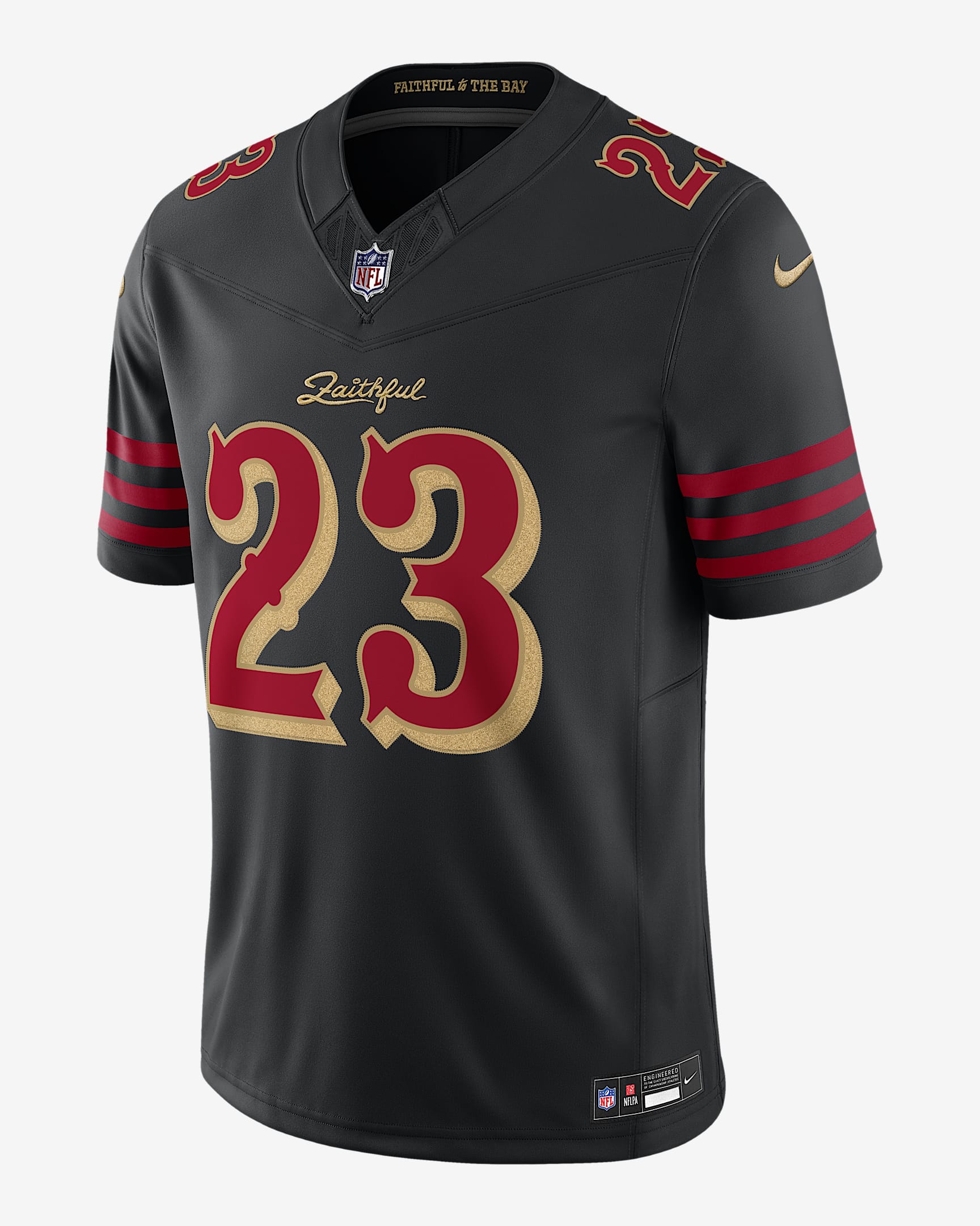 Youth Christian McCaffrey San Francisco 49ers Nike 2025 RIVALRIES Vapor F.U.S.E. Limited Jersey - Black - Image 2