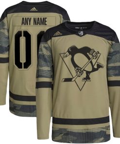 Pittsburgh Penguins adidas Military Appreciation Team Authentic Custom Practice Jersey - Camo
