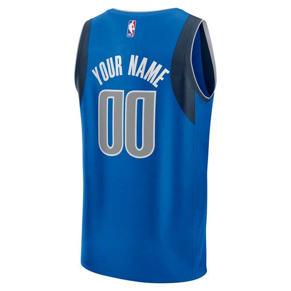 Dallas Mavericks Youth Custom Fast Break Jersey - Blue - Icon Edition - Image 3