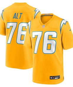 Joe Alt Los Angeles Chargers Nike Alternate Charger Power Game Player Jersey - Gold/Powder Blue/Navy