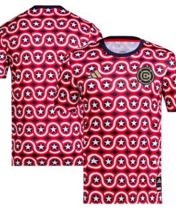 Chicago Fire adidas 2024 Americana x Captain America Pre-Match Top - Red