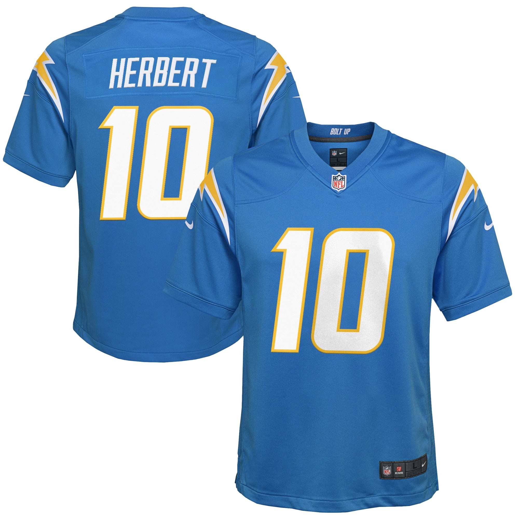 Justin Herbert Los Angeles Chargers Nike Youth Game Jersey - Navy/Powder Blue/Royal/White - Image 9