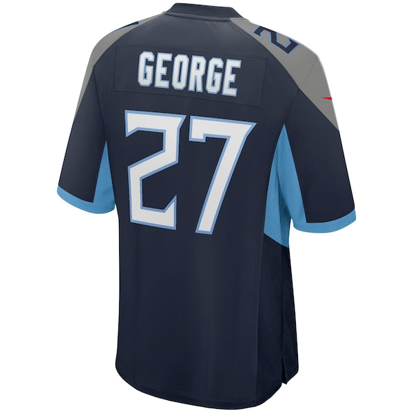 Eddie George Tennessee Titans Nike Game Retired Player Jersey - Navy/Light Blue - Image 4