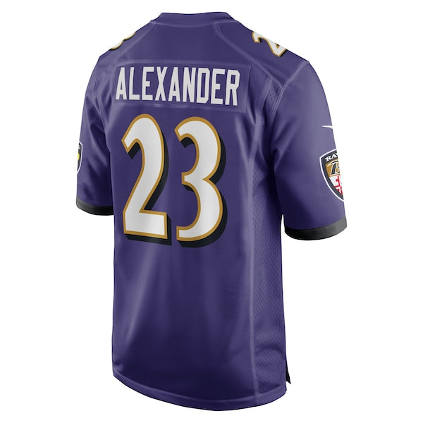 Jaire Alexander Baltimore Ravens Nike Team Game Jersey - Purple - Image 3