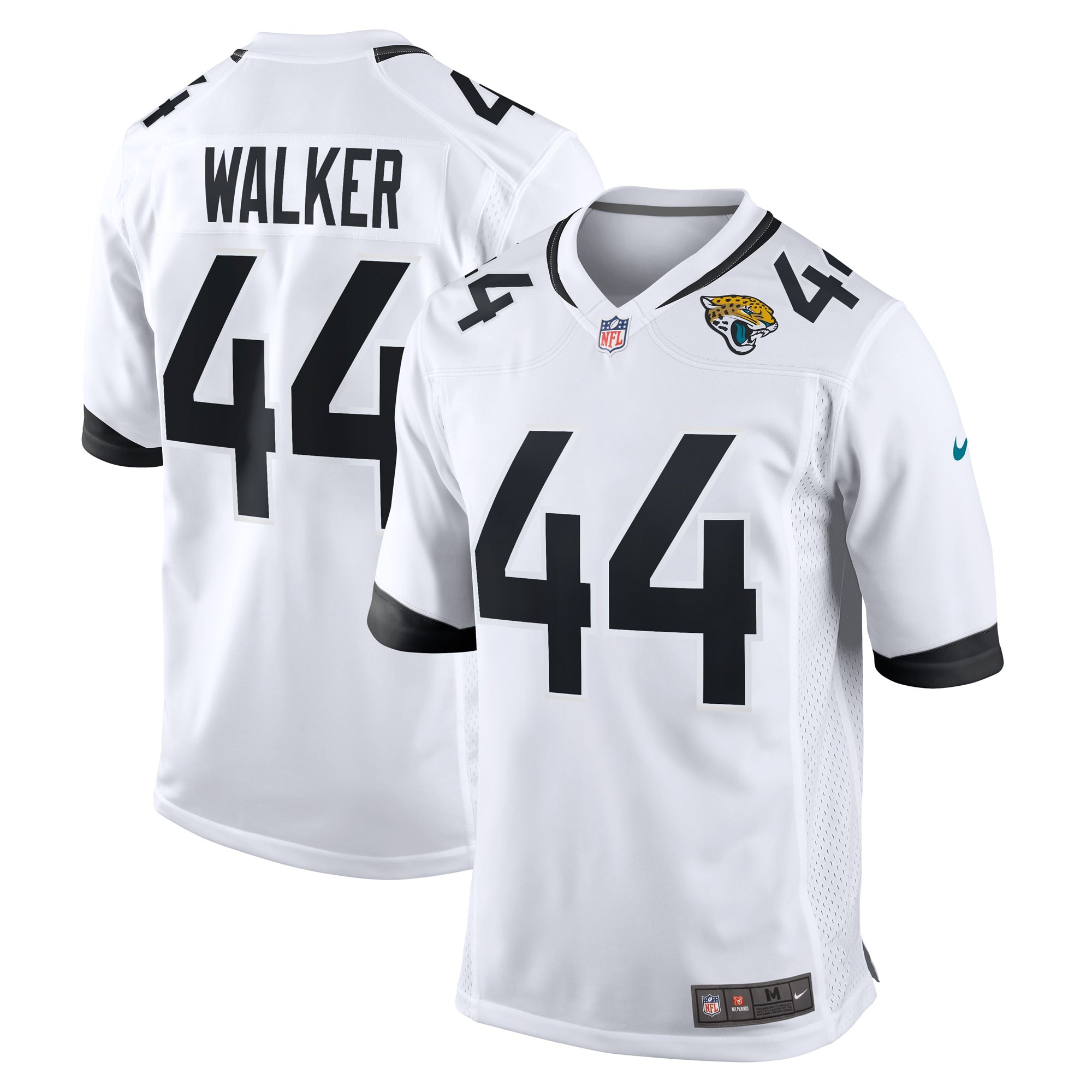 Travon Walker Jacksonville Jaguars Nike Player Game Jersey - Black/Teal/White - Image 8