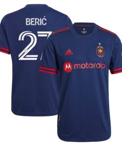 Robert Beric Chicago Fire adidas 2021 Primary Authentic Jersey - Navy