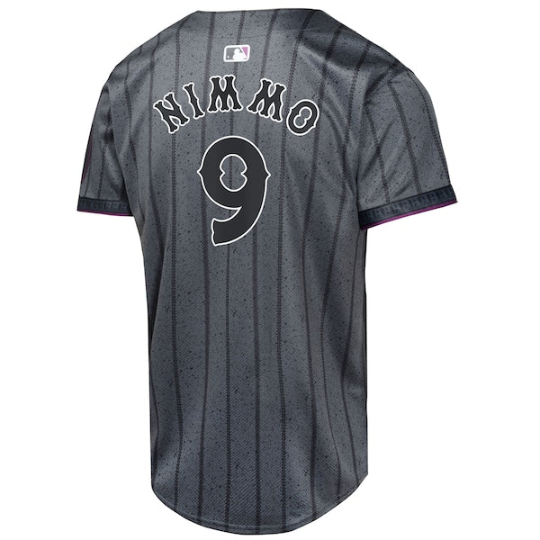 Brandon Nimmo New York Mets Nike Youth 2024 City Connect Limited Player Jersey - Graphite - Image 3
