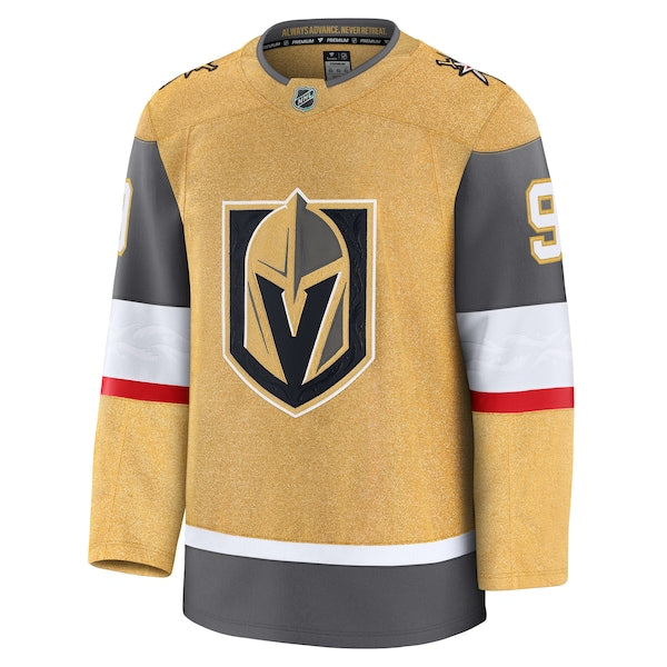 Jack Eichel Vegas Golden Knights Home Premium Jersey - Gold/Gray - Image 3