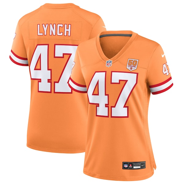 John Lynch Tampa Bay Buccaneers Nike Women's 50th Season Game Jersey - Creamsicle/Red