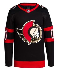 Alternative view of Ottawa Senators adidas  Home  Primegreen Authentic Custom Jersey - Black