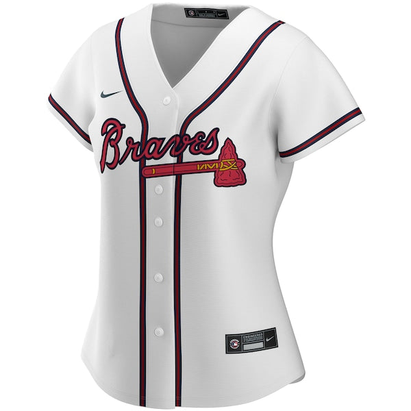 Atlanta Braves Nike Women's Home Replica Custom Jersey - White - Image 2