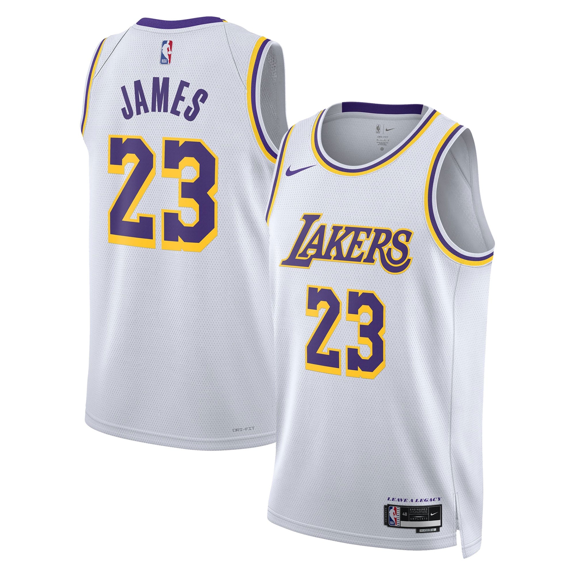LeBron James Los Angeles Lakers Nike Unisex Swingman Jersey - Icon Edition - Gold/White - Image 5