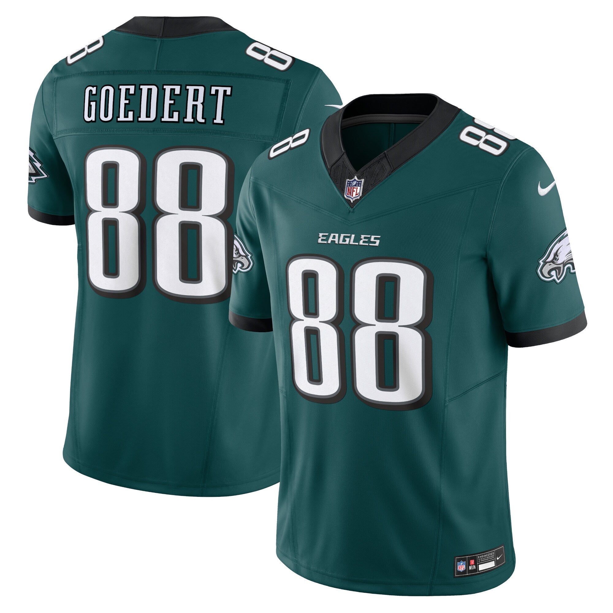 Dallas Goedert Philadelphia Eagles Nike Alternate Vapor F.U.S.E. Limited Jersey - Black/Green/Kelly Green - Image 7