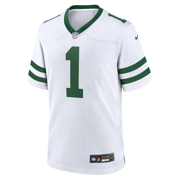 Ahmad Sauce Gardner New York Jets Nike Legacy Player Game Jersey - White/Green - Image 3