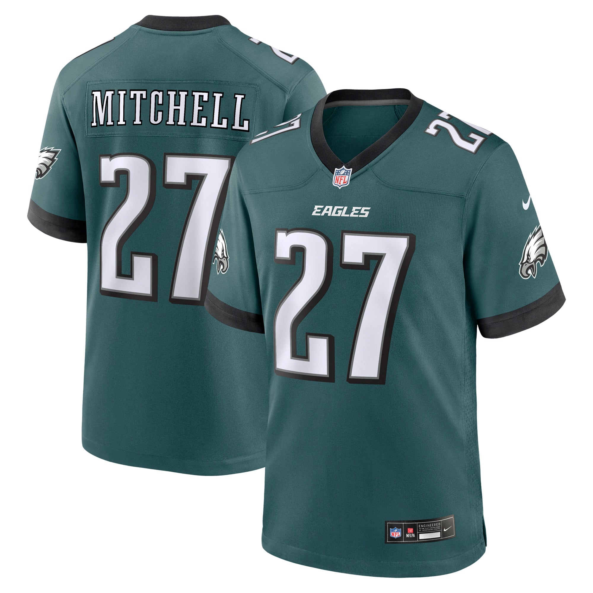 Quinyon Mitchell Philadelphia Eagles Nike Alternate Game Jersey - Kelly Green/Green - Image 5