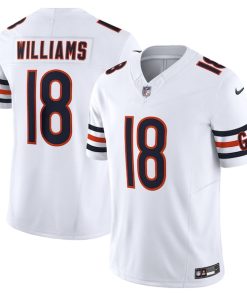 Alternative view of Caleb Williams Chicago Bears Nike Vapor F.U.S.E. Limited Jersey - White/Orange/Navy