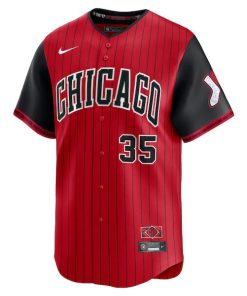 Alternative view of Frank Thomas Chicago White Sox Nike 2025 City Connect Limited Retired Player Jersey - Red/Black