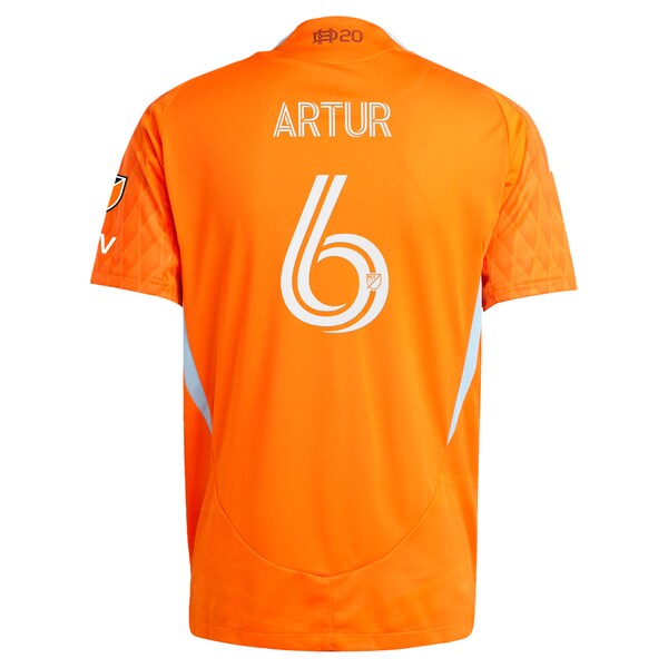 Artur Houston Dynamo FC adidas 2025 Season 20 Authentic Player Jersey - Orange - Image 3