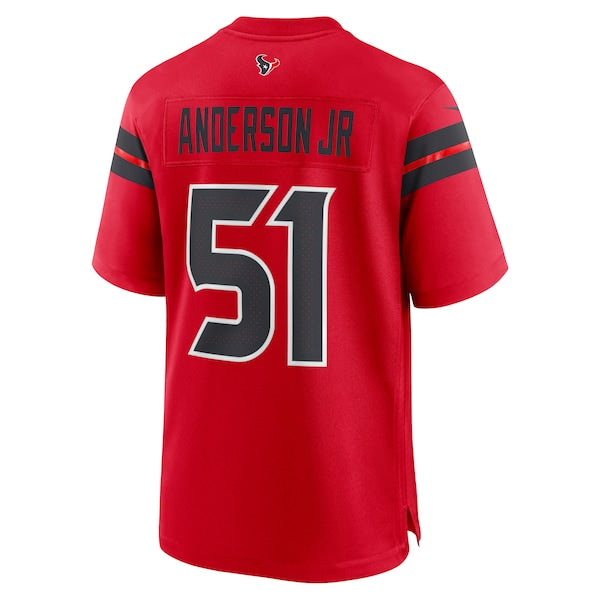Will Anderson Jr. Houston Texans Nike Alternate Game Jersey - Red/Navy/White - Image 2