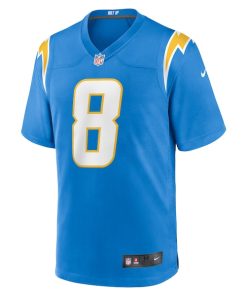 Alternative view of Max Duggan Los Angeles Chargers Nike Team Game Jersey - Powder Blue