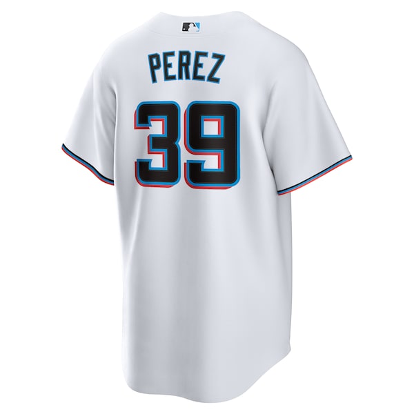 Eury Perez Miami Marlins Nike Home Replica Jersey - White - Image 3