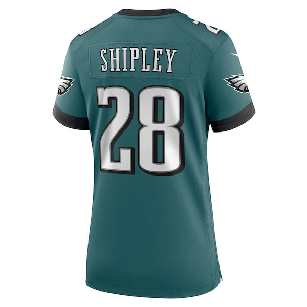 Will Shipley Philadelphia Eagles Nike Women's Team Game Jersey - Midnight Green - Image 4
