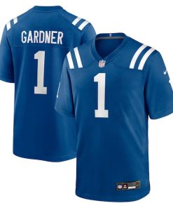 Alternative view of Ahmad Sauce Gardner Indianapolis Colts Nike Team  Game Jersey -  Royal/Heather Royal/White