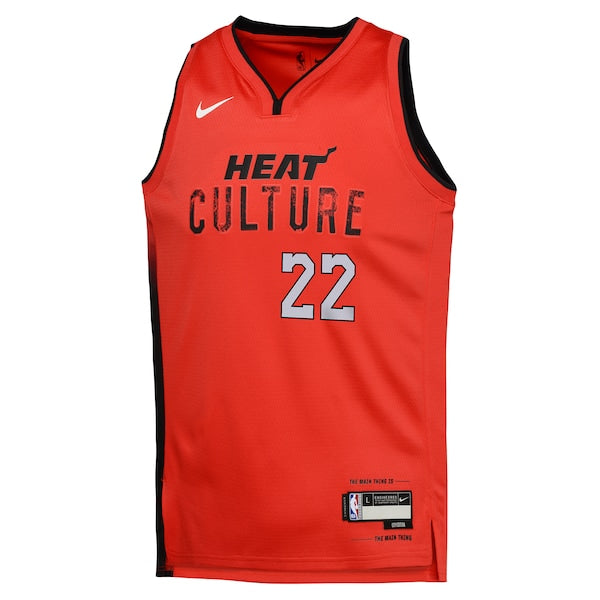 Jimmy Butler Miami Heat Nike Youth 2024/25 Swingman Player Jersey - City Edition - Red - Image 2