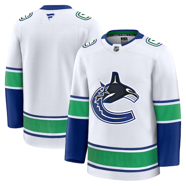 Vancouver Canucks Away Premium Jersey - White/Blue/Black