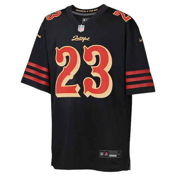 Christian McCaffrey San Francisco 49ers Nike Youth 2025 Rivalries Collection Game Jersey - Black - Image 2