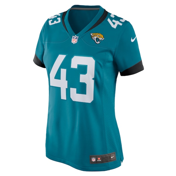 Derek Parish Jacksonville Jaguars Nike Women's Game Jersey - Teal - Image 2