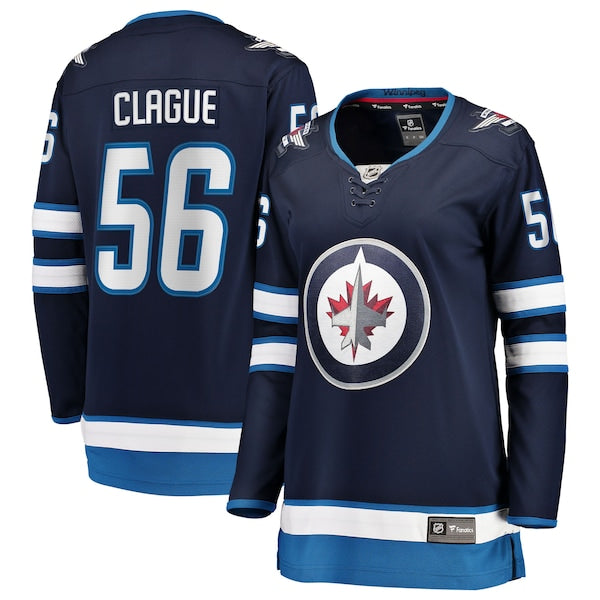 Kale Clague Winnipeg Jets Women's Home Breakaway Jersey - Navy
