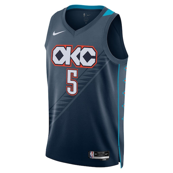Luguentz Dort Oklahoma City Thunder Nike Unisex 2025/26 Swingman Jersey - Navy - City Edition - Image 2