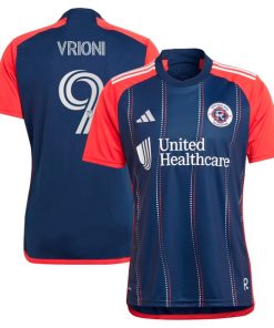 Giacomo Vrioni New England Revolution adidas 2024 Boston Tea Party Replica Player Jersey?¨C Navy