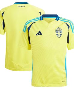 Sweden National Team adidas Youth 2024 Home Replica Jersey - Yellow