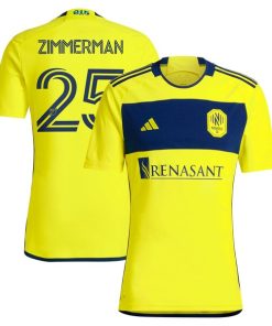 Walker Zimmerman Nashville SC adidas 2024 The 615 Kit Replica Player Jersey - Yellow