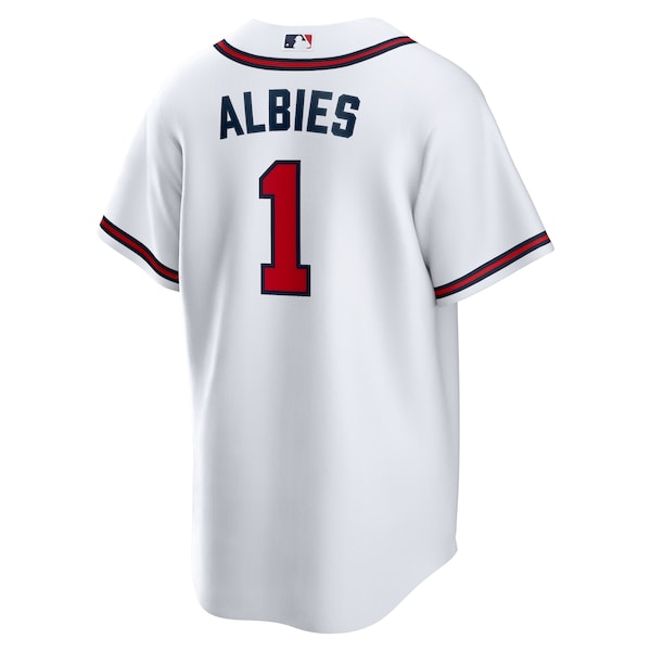 Ozzie Albies Atlanta Braves Nike Home Replica Player Name Jersey - White - Image 3