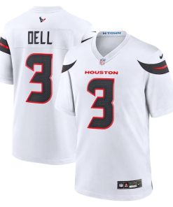 Alternative view of Tank Dell Houston Texans Nike Game Jersey -  White/Red/Navy